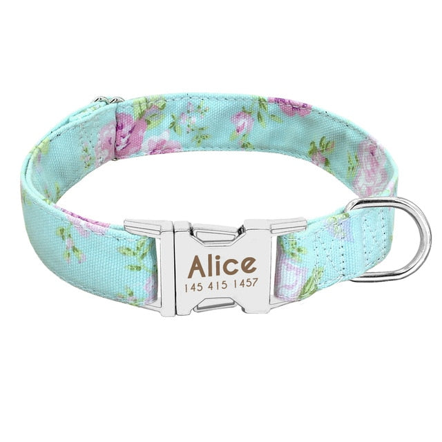 Personalized Dog Collar with Name Plate