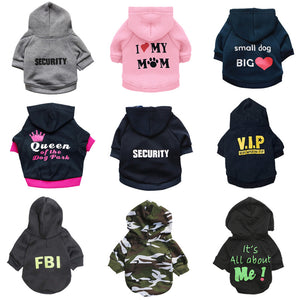 Security Patterns Printed Puppy Hoodie