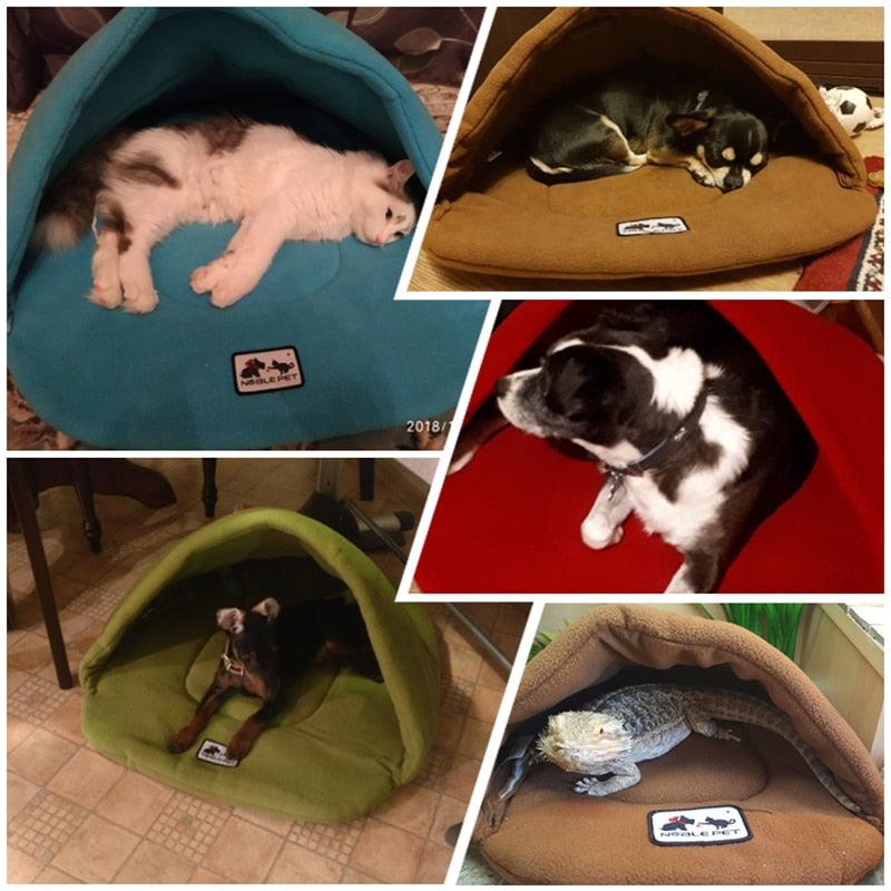 Warm Pet Cave Bed